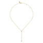 Gabriel & Co. 14K Yellow Gold Diamond Y-Knot Necklace with Hollow Gold Bead NK7436Y45JJ