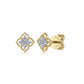 Gabriel & Co. 14K Yellow Gold Clover Diamond Stud Earrings EG14414Y45JJ