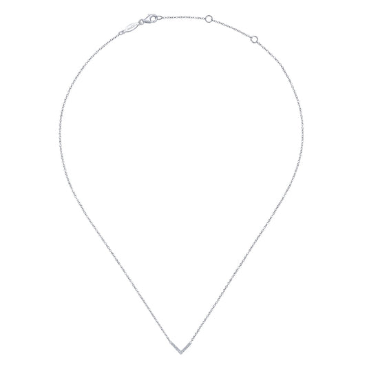 Gabriel & Co. 14K White Gold Diamond Chevron Necklace NK5423W45JJ