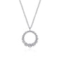 Gabriel & Co. 14K White Gold Diamond Circle Pendant Necklace NK6214W45JJ