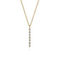 Gabriel & Co. 14k Yellow Gold White Sapphire Bar Neckacle NK7671Y4JWS