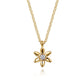 Gabriel & Co. Floral - 14k Yellow Gold White Sapphire Floral Pendant Necklace NK7662Y4JWS