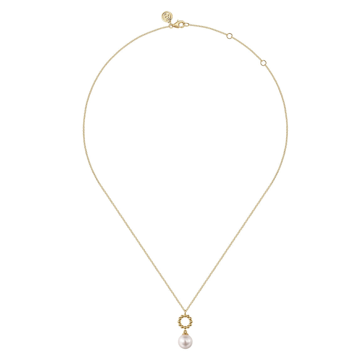 Gabriel & Co. 14k Yellow Gold Fresh Water Pearl Bujukan Drop Necklace NK7289Y4JPL