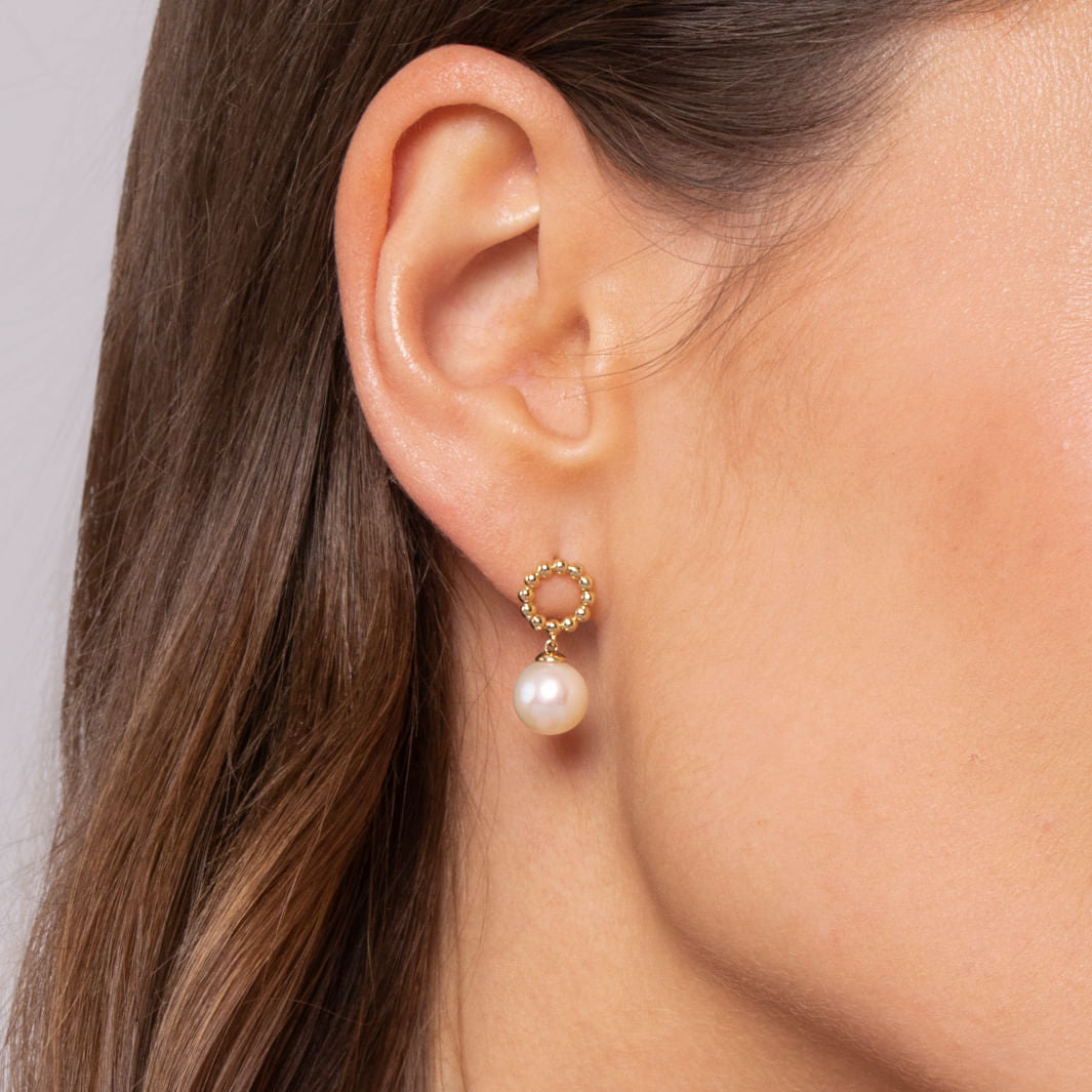 Gabriel & Co. 14k Yellow Gold Bujukan Pearl Drop Earrings EG14524Y4JPL