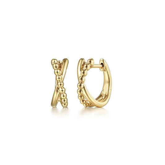 Gabriel & Co. 14k Yellow Gold Bujukan Twisted Huggie Earrings EG14001Y4JJJ