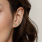Gabriel & Co. Floral - 14k Yellow Gold White Sapphire Floral Stud Earrings EG15165Y4JWS