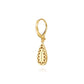 Gabriel & co Bujukan Clover - 14K Yellow Plain Gold Bujukan and Teardrop Texture Drop Earrings EG15495Y4JJJ