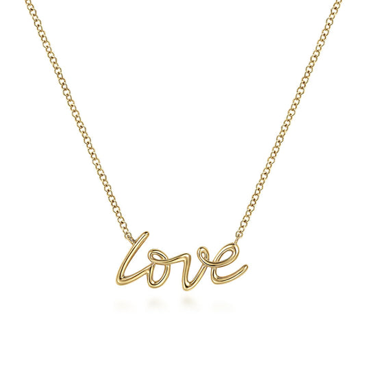 Gabriel & co 14K Yellow Gold Love Necklace NK6479Y4JJJ